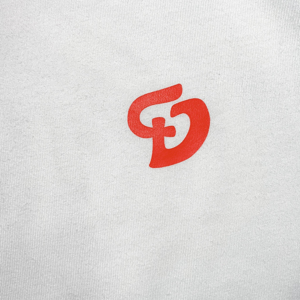 White & Red Crown Of Thorns Tee